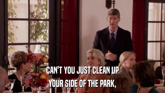 CAN'T YOU JUST CLEAN UP YOUR SIDE OF THE PARK, 
