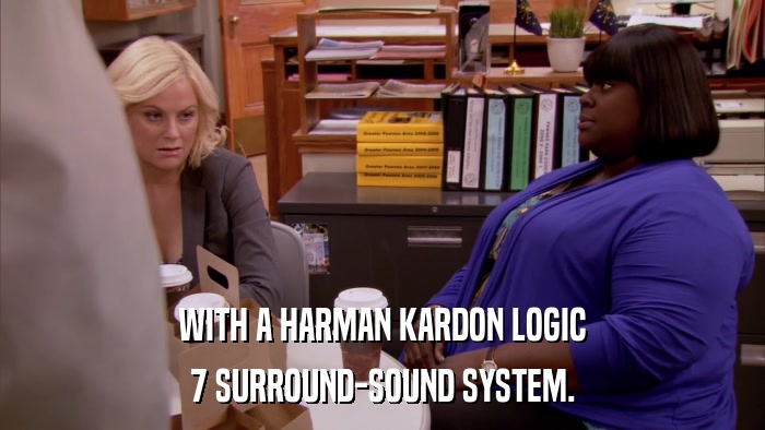 WITH A HARMAN KARDON LOGIC 7 SURROUND-SOUND SYSTEM. 