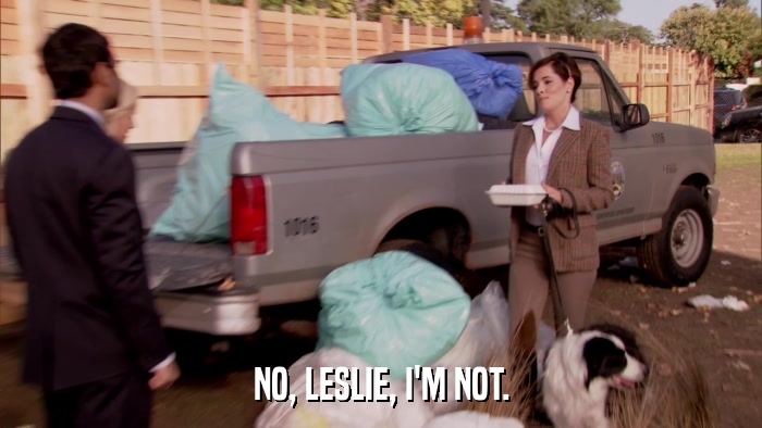 NO, LESLIE, I'M NOT.  