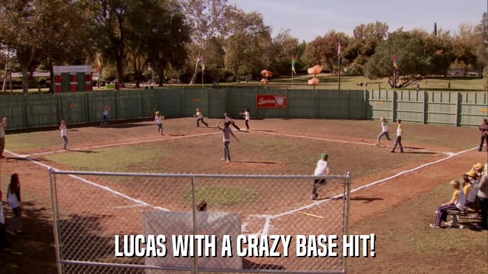 LUCAS WITH A CRAZY BASE HIT!  