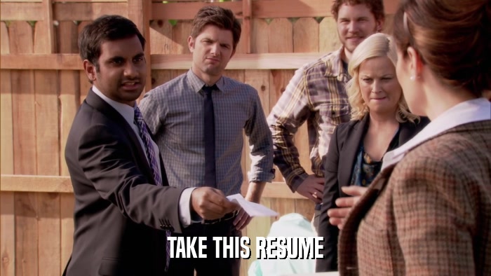 TAKE THIS RESUME  