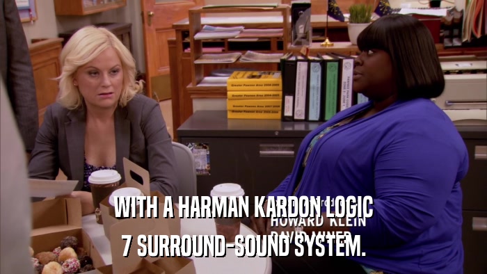 WITH A HARMAN KARDON LOGIC 7 SURROUND-SOUND SYSTEM. 