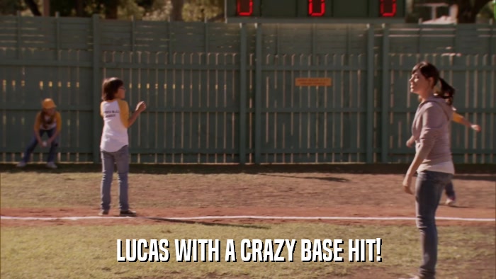 LUCAS WITH A CRAZY BASE HIT!  