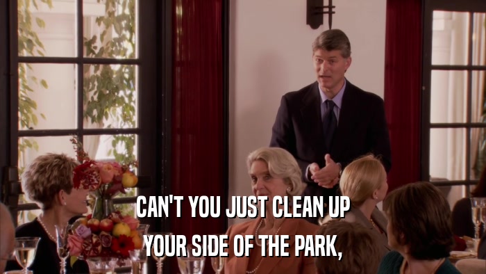 CAN'T YOU JUST CLEAN UP YOUR SIDE OF THE PARK, 
