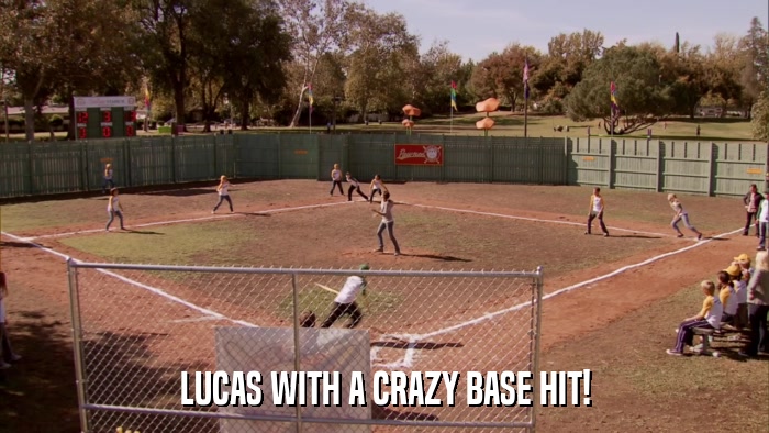 LUCAS WITH A CRAZY BASE HIT!  