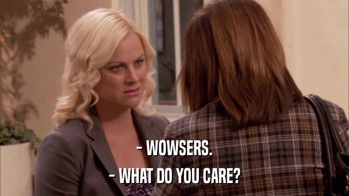 - WOWSERS. - WHAT DO YOU CARE? 