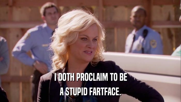I DOTH PROCLAIM TO BE A STUPID FARTFACE. 