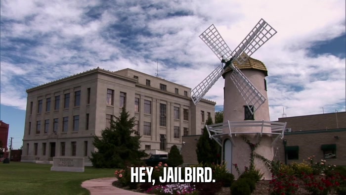 HEY, JAILBIRD.  