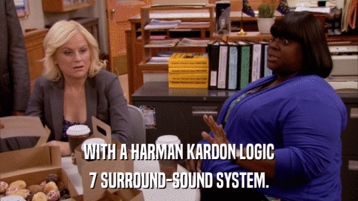 WITH A HARMAN KARDON LOGIC 7 SURROUND-SOUND SYSTEM. 
