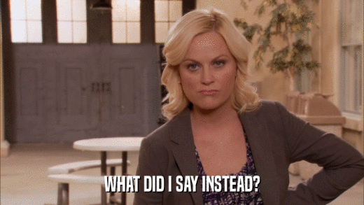 WHAT DID I SAY INSTEAD?  