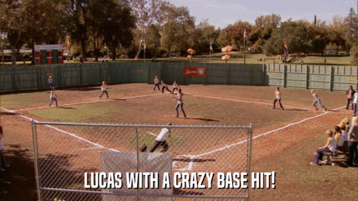 LUCAS WITH A CRAZY BASE HIT!  