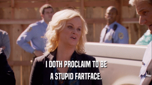 I DOTH PROCLAIM TO BE A STUPID FARTFACE. 