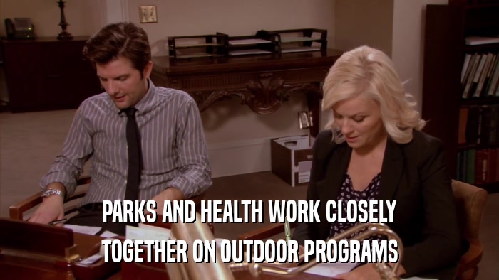 PARKS AND HEALTH WORK CLOSELY TOGETHER ON OUTDOOR PROGRAMS 