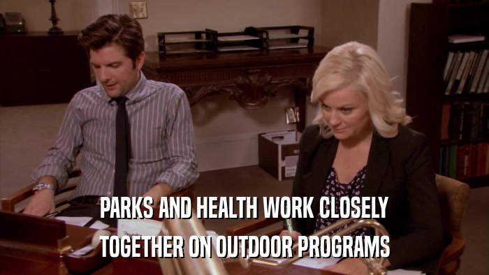 PARKS AND HEALTH WORK CLOSELY TOGETHER ON OUTDOOR PROGRAMS 