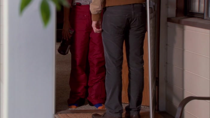 YOU'RE WEARING SNOW PANTS.  