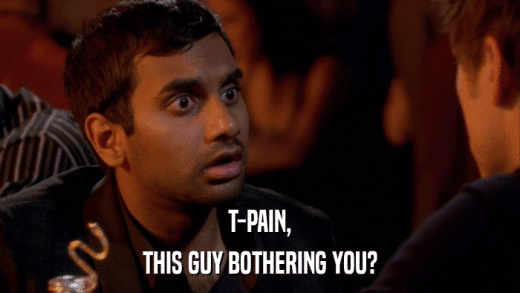 T-PAIN, THIS GUY BOTHERING YOU? 