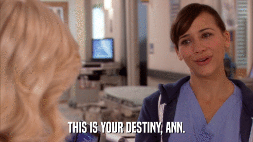 THIS IS YOUR DESTINY, ANN.  