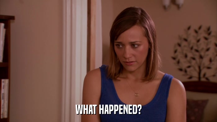 WHAT HAPPENED?  