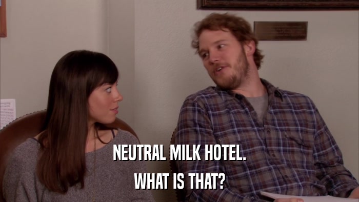 NEUTRAL MILK HOTEL. WHAT IS THAT? 