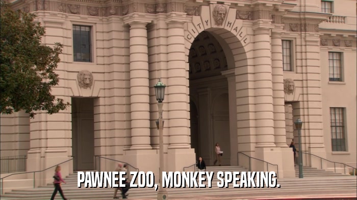 PAWNEE ZOO, MONKEY SPEAKING.  
