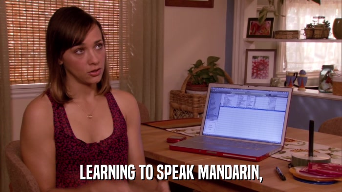 LEARNING TO SPEAK MANDARIN,  