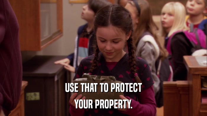 USE THAT TO PROTECT YOUR PROPERTY. 