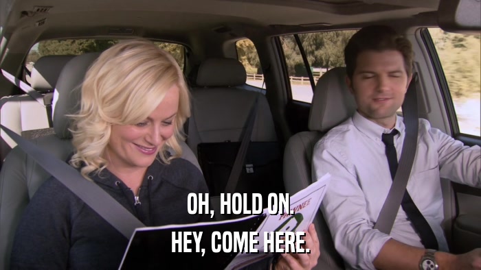 OH, HOLD ON. HEY, COME HERE. 