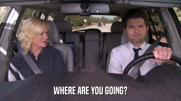 WHERE ARE YOU GOING?  