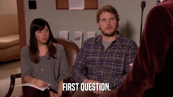 FIRST QUESTION.  