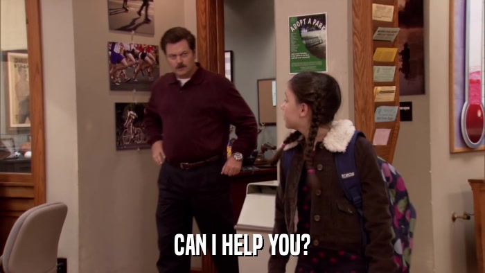 CAN I HELP YOU?  