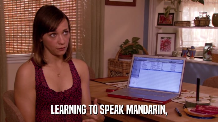 LEARNING TO SPEAK MANDARIN,  