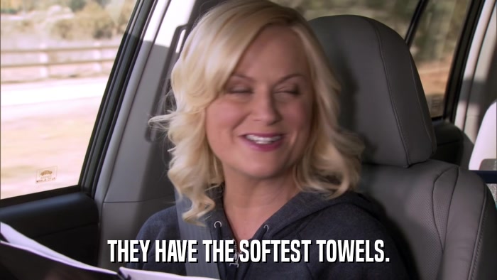 THEY HAVE THE SOFTEST TOWELS.  