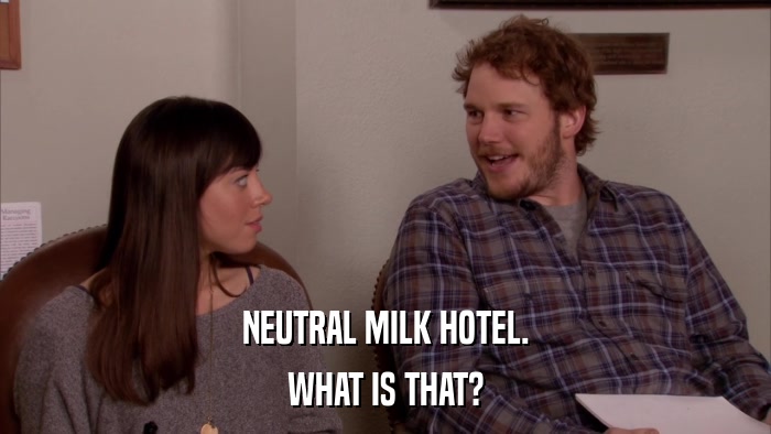 NEUTRAL MILK HOTEL. WHAT IS THAT? 