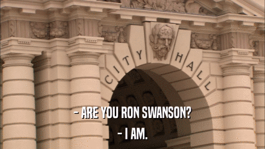 - ARE YOU RON SWANSON? - I AM. 