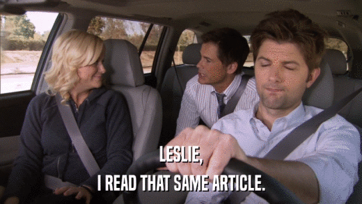 LESLIE, I READ THAT SAME ARTICLE. 