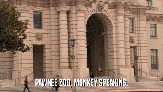 PAWNEE ZOO, MONKEY SPEAKING.  
