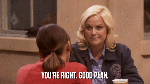 YOU'RE RIGHT. GOOD PLAN.  