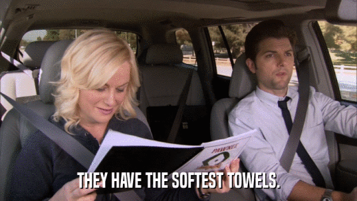 THEY HAVE THE SOFTEST TOWELS.  