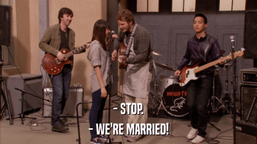 - STOP. - WE'RE MARRIED! 