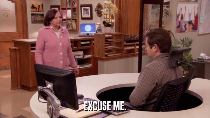 EXCUSE ME.  