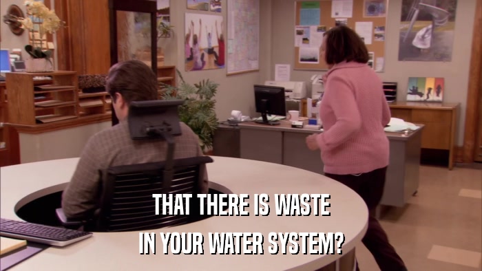 THAT THERE IS WASTE IN YOUR WATER SYSTEM? 