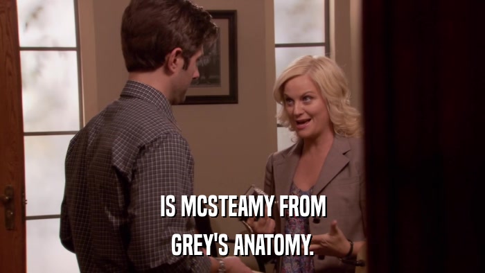 IS MCSTEAMY FROM GREY'S ANATOMY. 