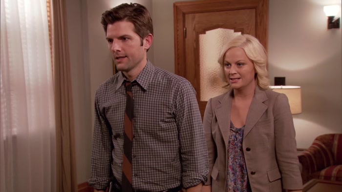 HI AGAIN. LESLIE AND I ARE DATING. 
