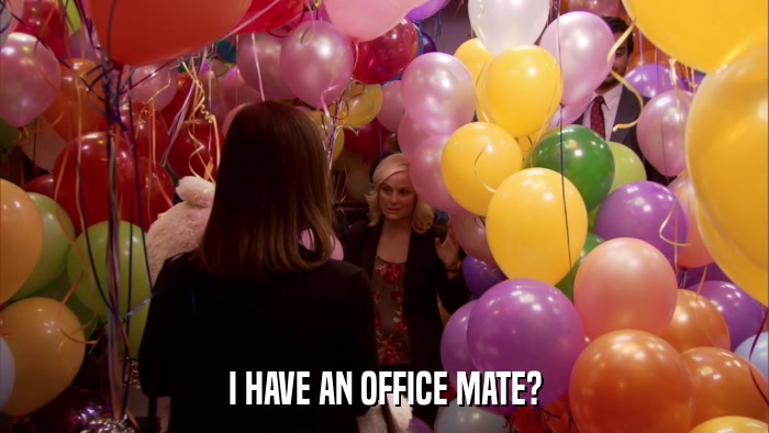 I HAVE AN OFFICE MATE?  