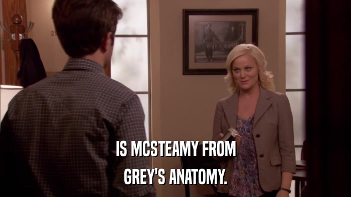 IS MCSTEAMY FROM GREY'S ANATOMY. 