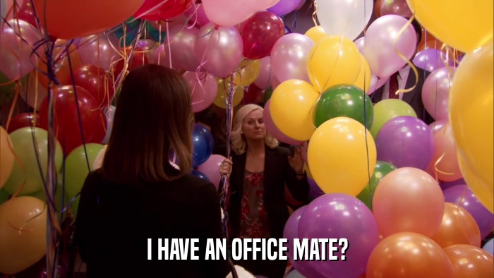 I HAVE AN OFFICE MATE?  