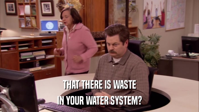 THAT THERE IS WASTE IN YOUR WATER SYSTEM? 