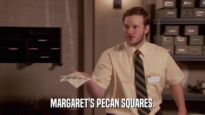 MARGARET'S PECAN SQUARES.  