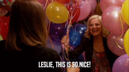 LESLIE, THIS IS SO NICE!  