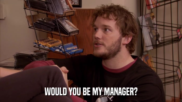 WOULD YOU BE MY MANAGER?  